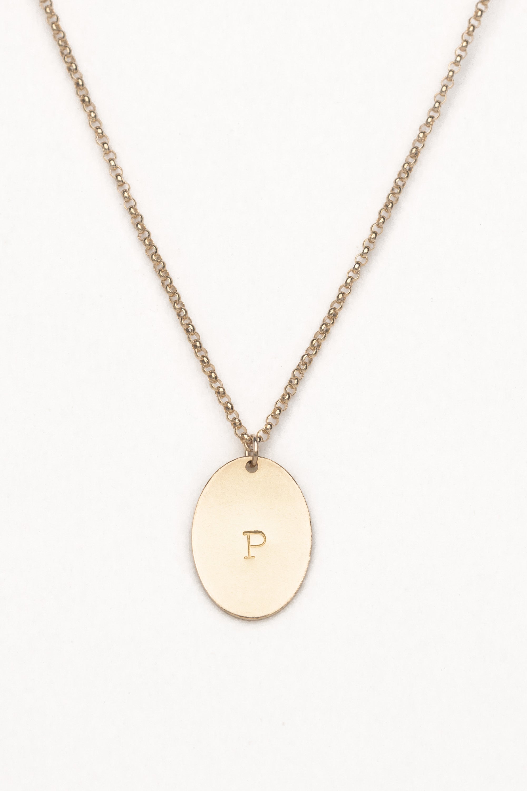 Initial Oval Necklace