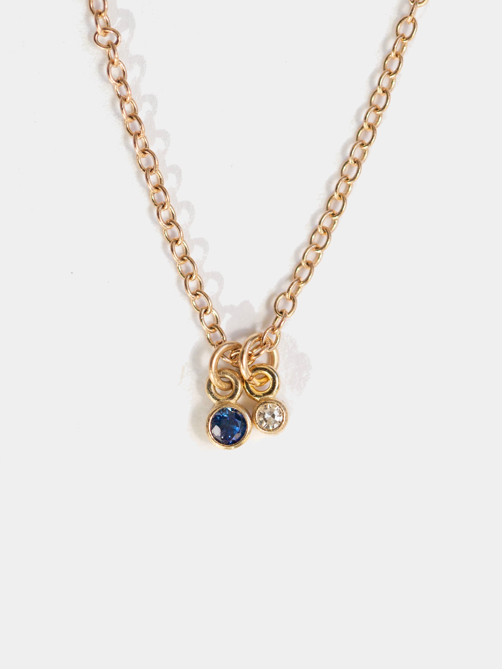 Sapphire + Diamond Duo Necklace