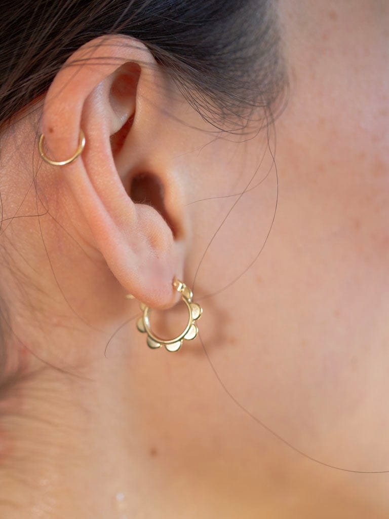 Rio Earrings 14k Gold Ally Oop Hoops, 14k Gold