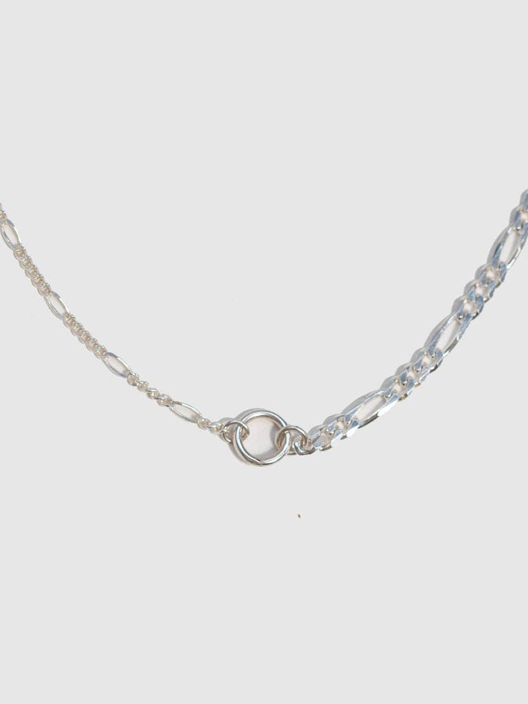 Shop OXB Necklace Sterling Silver / 16" Figaro Halfcourt Necklace