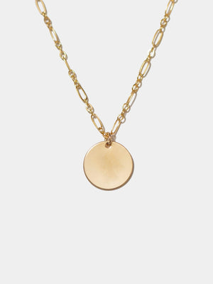 Shop OXB Necklaces Gold Filled / Figgy Chain / 16" Mantra Disc Necklace