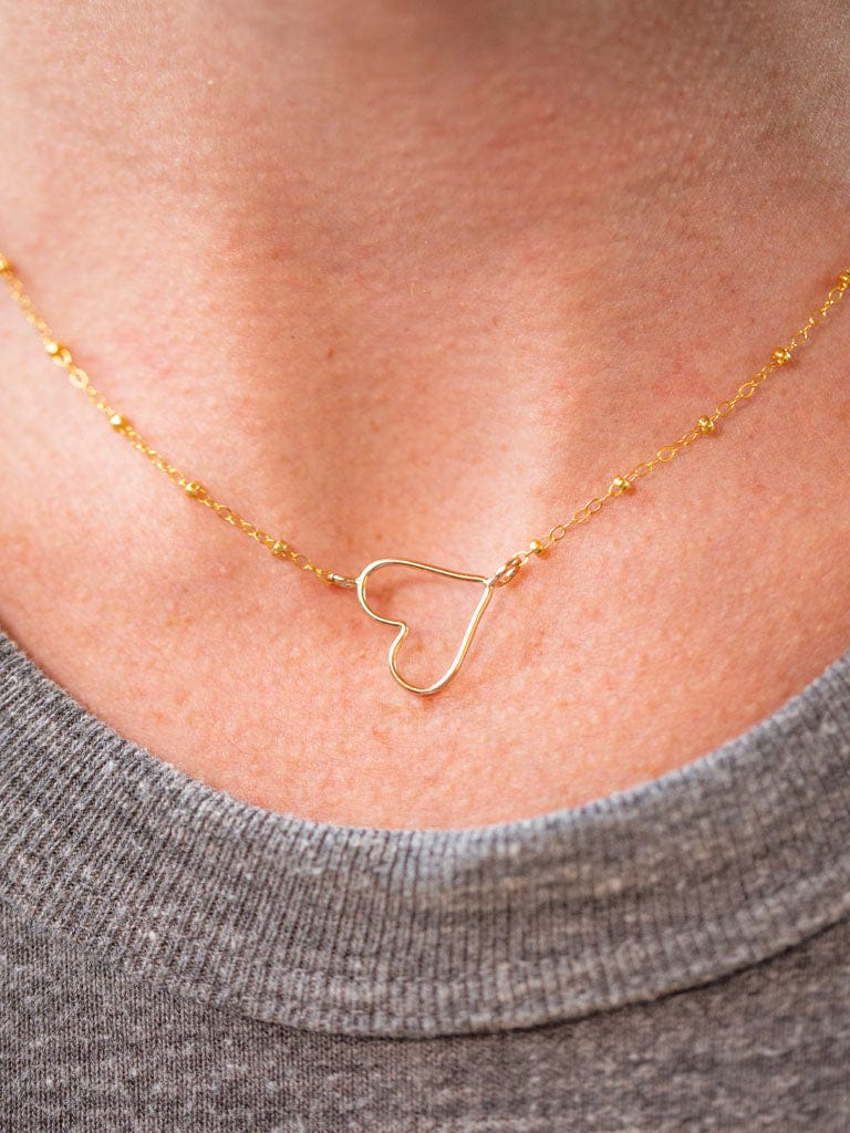 Shop OXB Necklaces Open Heart Necklace