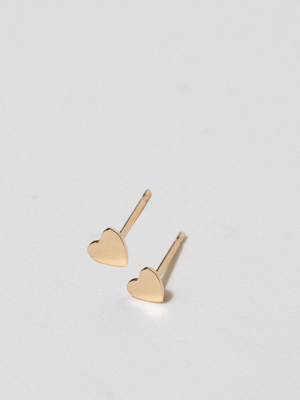 Shop OXB Earrings Pair Tiny Heart Studs, 14k