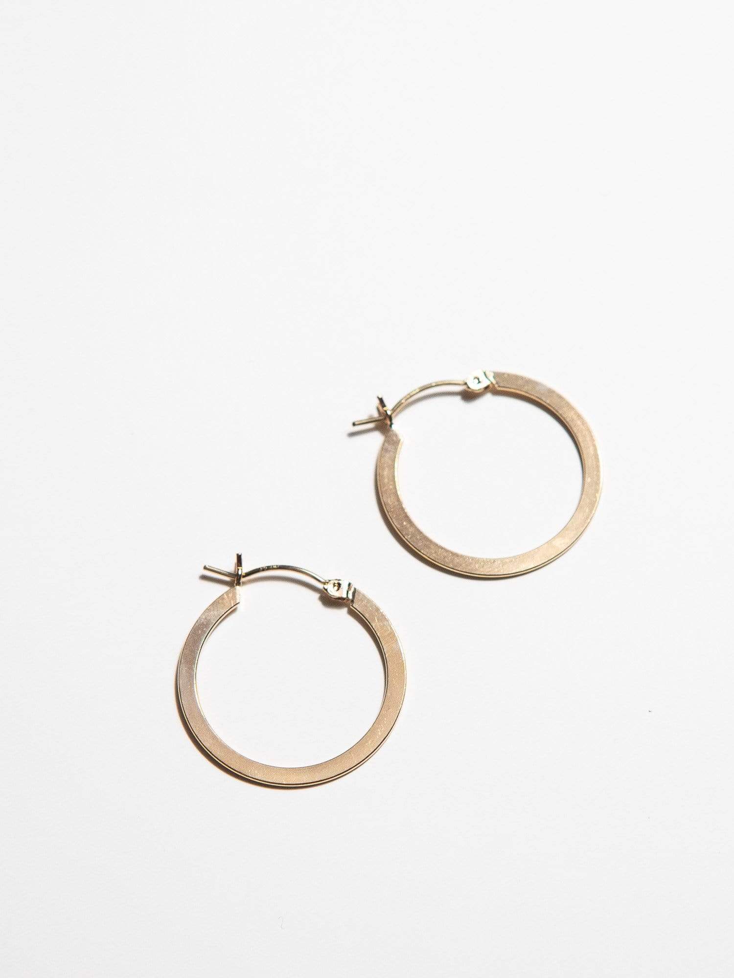 OXB Studio Earrings Gold Filled Flat Hoop